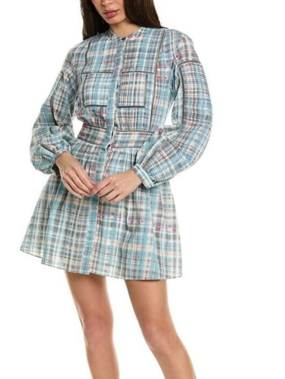 Joie plaid and pleated front dress.